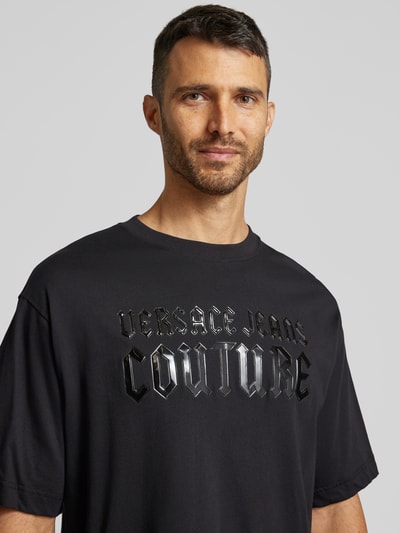 Versace Jeans Couture Oversized T-shirt met labelprint Zwart - 3