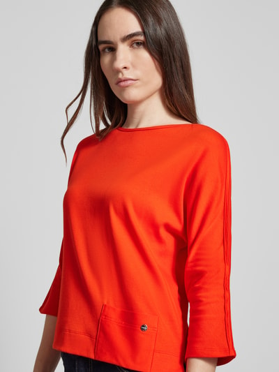 Marc Cain T-shirt met 3/4-mouwen Rood - 3