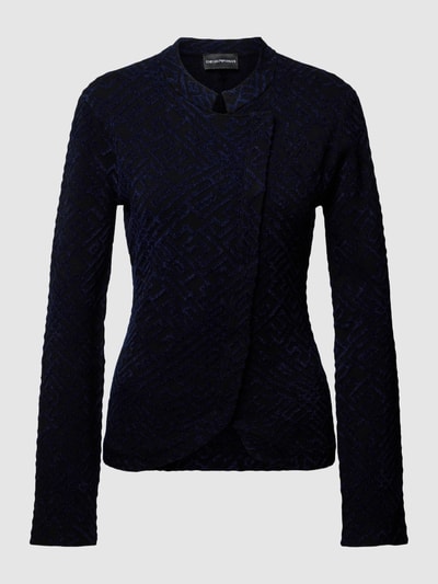 Emporio Armani Blazer mit Allover-Muster Black 1