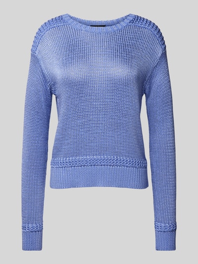 Lauren Ralph Lauren Gebreide pullover met ribboorden, model 'FASHMETTE' Paars - 2