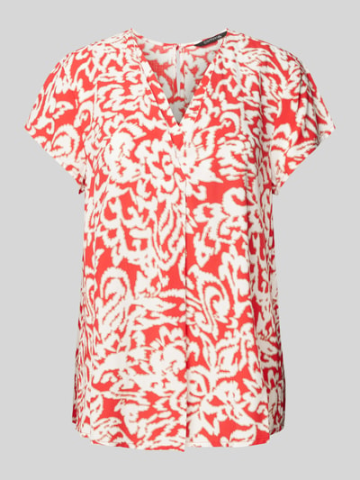 comma Bluse mit V-Ausschnitt Rot 2