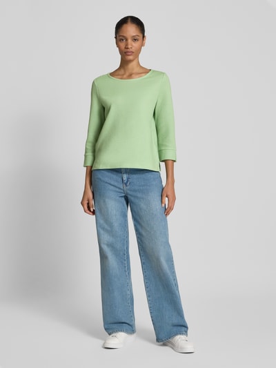 Tom Tailor Regular fit sweatshirt met 3/4-mouwen Lichtgroen - 1