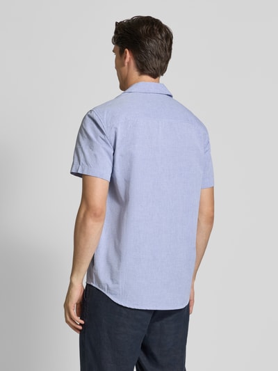 Tom Tailor Denim Relaxed Fit Freizeithemd aus reiner Baumwolle Marine Melange 5