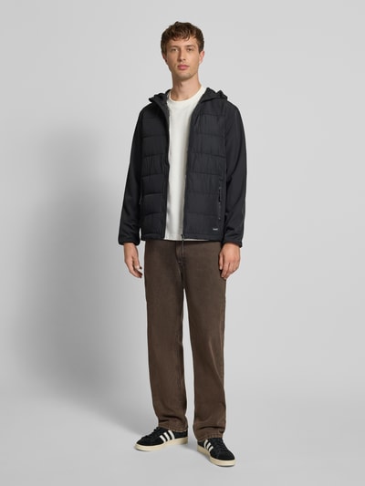 Blend Softshell-jack met doorgestikte naden, model 'EVIAN' Zwart - 1