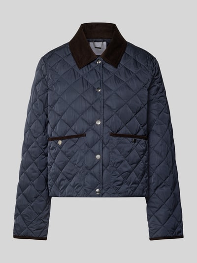 Rich & Royal Gewatteerd jack met doorgestikte naden Marineblauw - 2