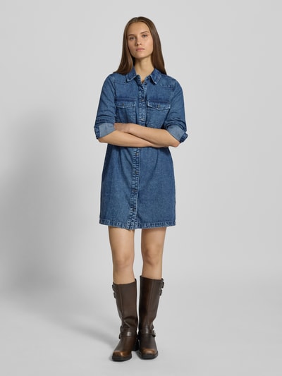 Noisy May Sukienka jeansowa z kieszeniami na piersi model ‘NEW SIGNE’ Jeansowy niebieski 1