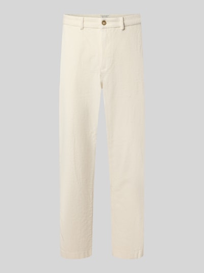 Produktfoto, Cordhose mit seitlichen Eingrifftaschen von Casual Friday in Beige, Baumwoll-Mix mit Stretch, feine Cordstruktur, Slim Fit.