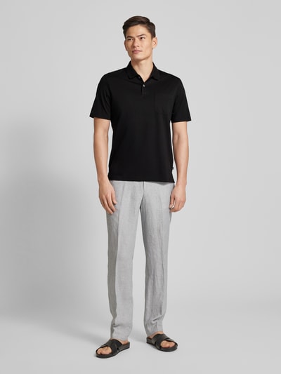 MAERZ Muenchen Regular fit poloshirt met borstzak Zwart - 1