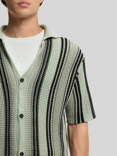 HUGO Relaxed Fit Freizeithemd aus Strick Modell 'SEESORN' Mint 5
