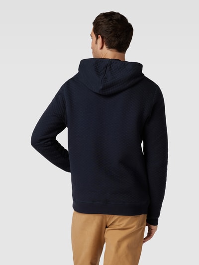 Tommy Hilfiger Sweatjack met structuurmotief en labelstitching Donkerblauw - 5