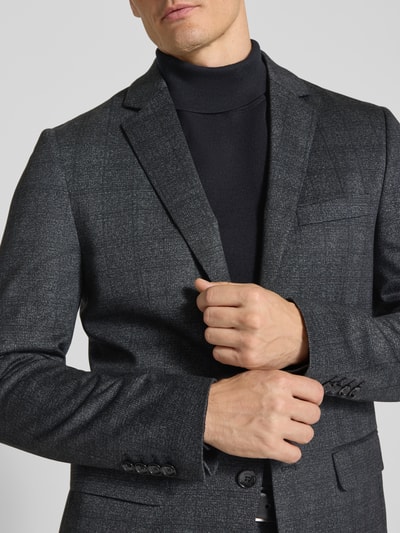 Antony Morato 2-knoops colbert met reverskraag, model 'ASHE' Zwart - 3