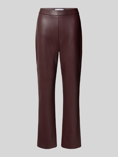 Raffaello Rossi Flared Bootcut Hose in Leder-Optik Modell 'MACY' Bordeaux 2