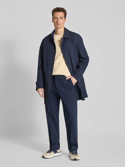 Lindbergh Shirt met lange mouwen, ronde hals en labeldetail Steengrijs - 1