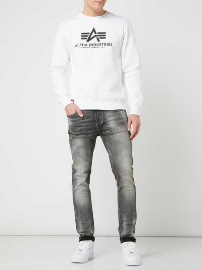 Alpha Industries 'BASIC SWEATER' met logoprint  Wit - 1
