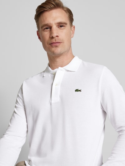 Lacoste Classic Fit Poloshirt im langärmeligen Design Weiss 3