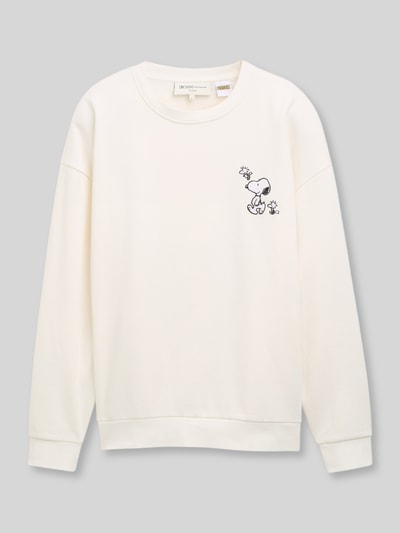 Tom Tailor Denim Relaxed Fit Sweatshirt aus Baumwoll-Mix mit Peanuts-Print Offwhite 2