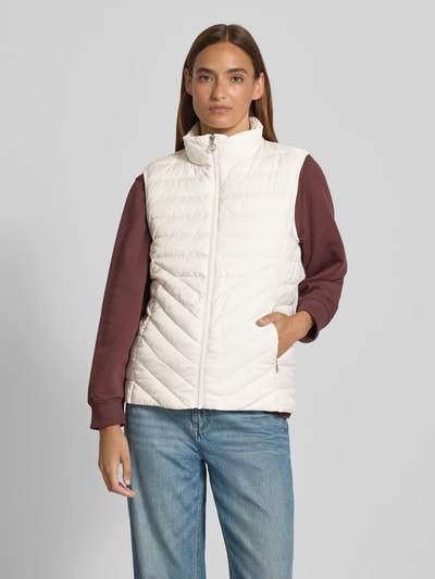s.Oliver RED LABEL Slim fit bodywarmer met opstaande kraag Offwhite - 4