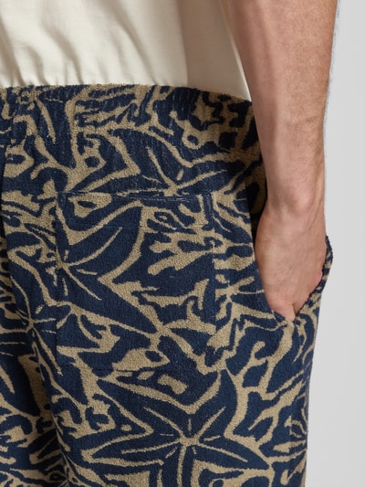 Only & Sons Regular Fit Shorts aus Frottee Dunkelblau 3