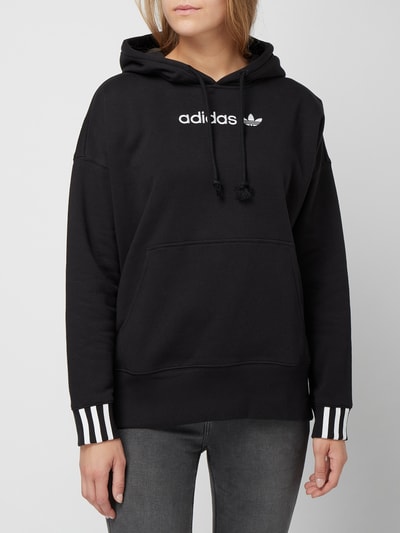 adidas Originals Bluza z kapturem z bawełny organicznej i poliestru z recyklingu Czarny 4