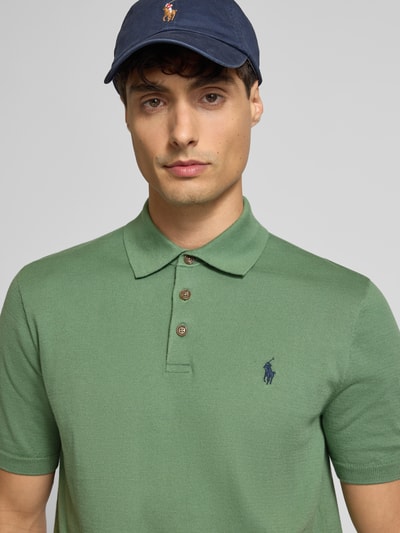 Polo Ralph Lauren Regular Fit Poloshirt mit Label-Stitching Gruen 3
