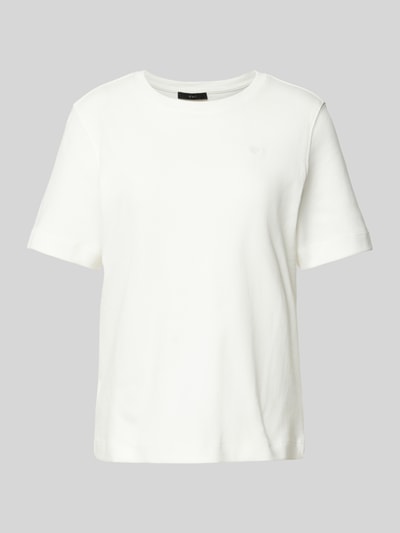 Oui T-Shirt mit Motiv-Stitching Offwhite 2