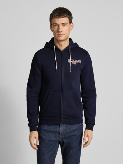 Napapijri Bluza rozpinana z kapturem i kieszenią kangurką model ‘AYLMER’ Granatowy 4