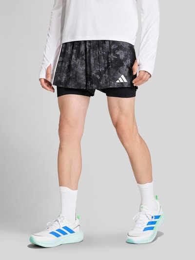 adidas Training Regular Fit Sportshorts in 2in1-Optik Anthrazit 3