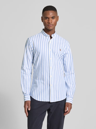 Polo Ralph Lauren Koszula casualowa o kroju slim fit z kołnierzykiem typu button down i wyhaftowanym logo Jasnoniebieski 4