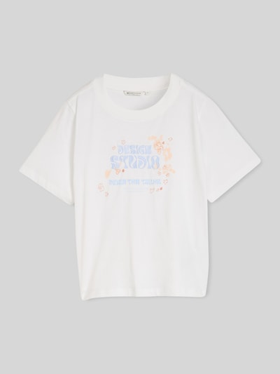 Tom Tailor Denim Regular Fit T-Shirt aus reiner Baumwolle Weiss 2