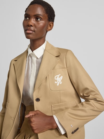 Tommy Hilfiger Regular Fit Kurzblazer aus reiner Baumwolle Camel 3