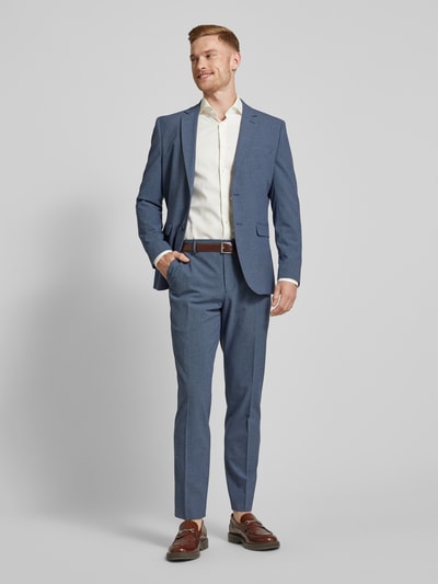 SELECTED HOMME Slim Fit Anzughose mit Strukturmuster Modell 'LIAM' Dunkelblau 1