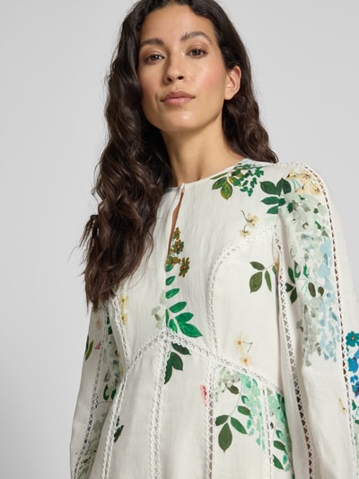 Ted Baker Leinenkleid mit Häkelspitze Modell 'utala' Offwhite 3