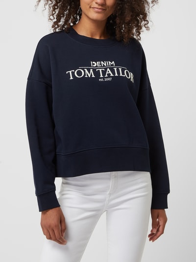 Tom Tailor Denim Oversized Sweatshirt aus Baumwolle  Marine 4