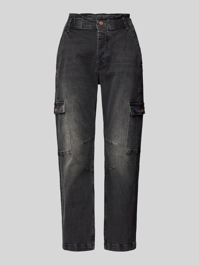 Scotch & Soda Tapered fit jeans met elastische band Antraciet - 1