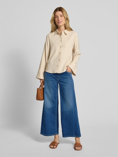 Cambio Cropped Jeans mit weitem Bein Blau 1