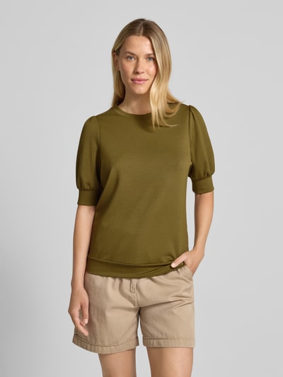 Soyaconcept Sweatshirt mit gerippten Abschlüssen Modell 'BANU' Khaki 4