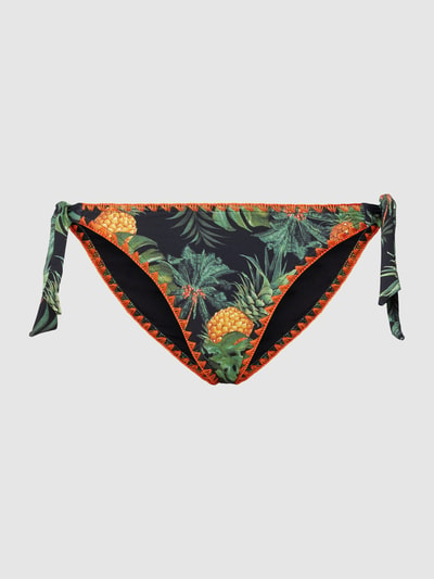 Banana Moon Bikinislip met bloemenprint, model 'DIMKA' Zwart - 2