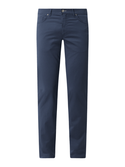 Brax Straight fit broek met stretch, model 'Cadiz' Marineblauw gemêleerd - 2