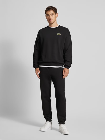 Lacoste Sweatshirt mit Logo-Patch Black 1