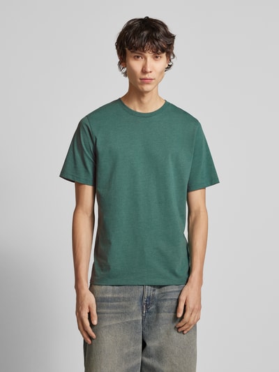 Jack & Jones T-Shirt mit geripptem Rundhalsausschnitt Petrol Melange 4