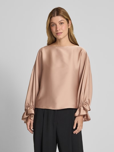 V by Vera Mont Relaxed Fit Bluse mit U-Boot-Ausschnitt Beige 4