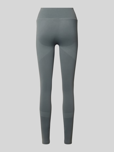 Produktfoto, Slim Fit Leggins mit Logo-Print Modell 'Vanish' von Under Armour, szary, elastyczny materiał, szeroki pas, krój slim fit