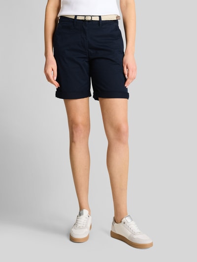 Tom Tailor Szorty bermudy o kroju regular fit z paskiem Ciemnoniebieski 4