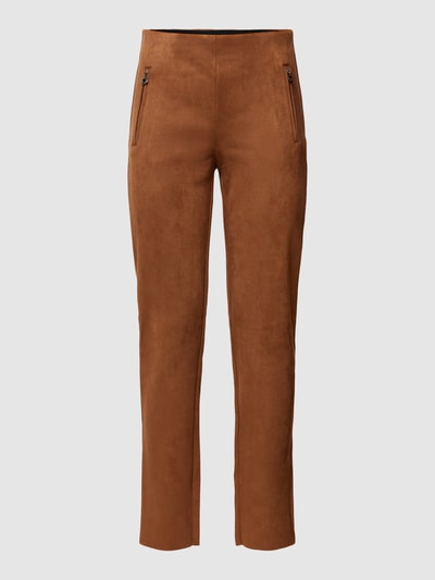 Christian Berg Woman Broek met ritszakken Cognac - 2