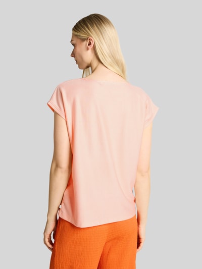 Tom Tailor Denim Relaxed Fit T-Shirt mit Rundhals Ausschnitt Apricot 5