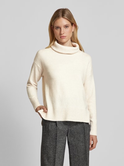 Vero Moda Pullover mit Wasserfall-Ausschnitt aus weichem Material-Mix Modell 'DOFFY' Beige 4