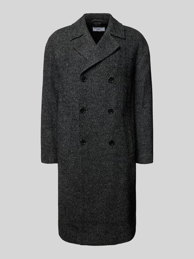 Matinique Regular fit lange wollen jas met viscose, model 'Bullmer' Antraciet - 2