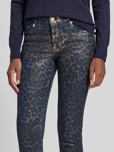 MAC Slim fit jeans met knoop- en ritssluiting Blauw - 3