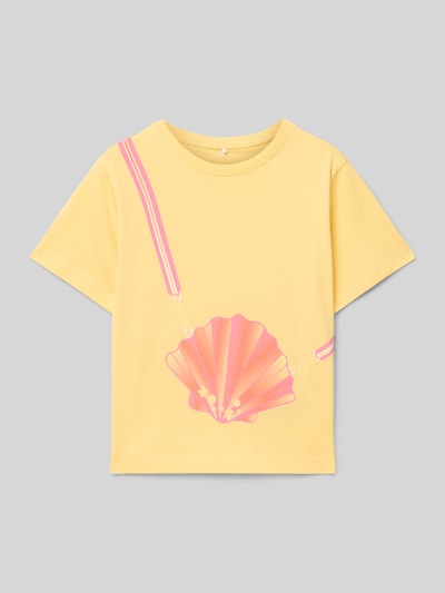 Name It T-Shirt mit Motiv-Print Modell 'JASSA' Hellgelb 1
