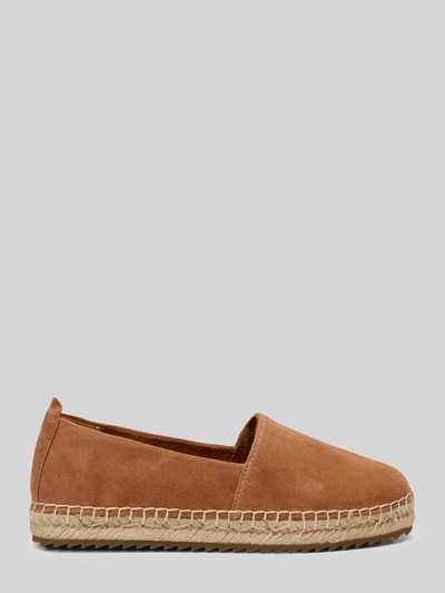 Marc O'Polo Espadryle ze skóry welurowej model 'GEM' Koniakowy 2